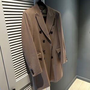 Burberry Cream and Tan Coat
